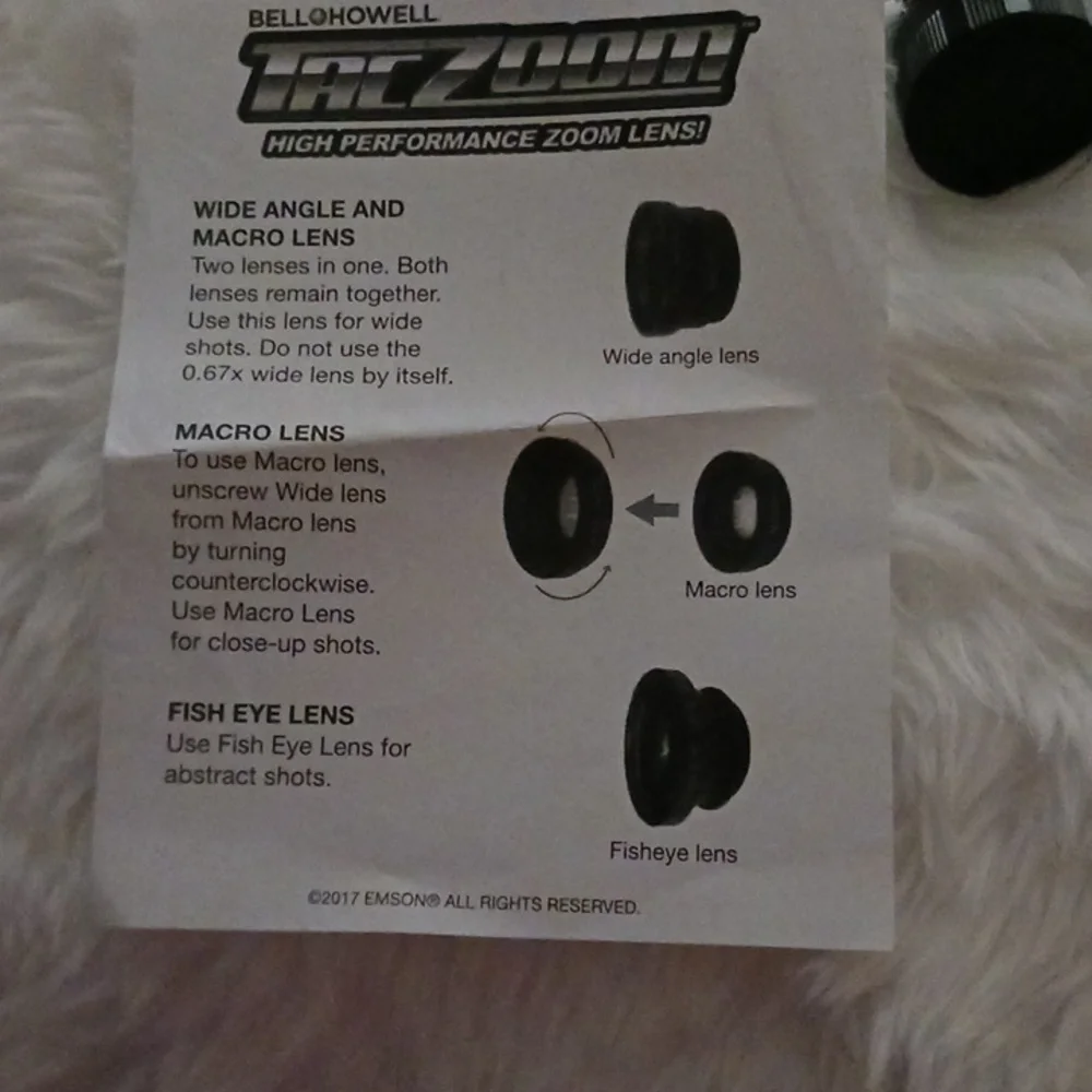 Bell And Howell Tac 10X Zoom Smartphone Lens Kit. New